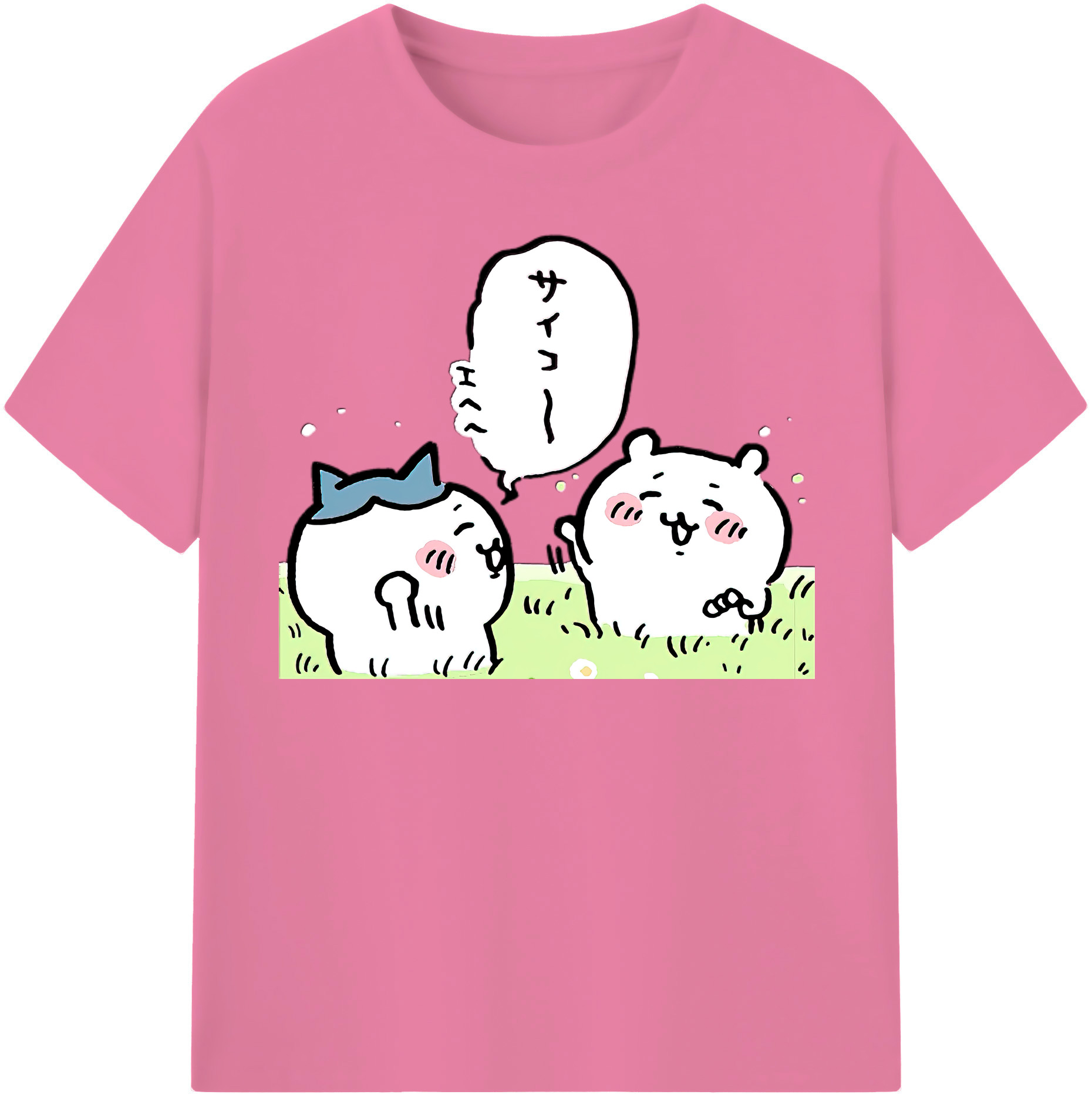 （画像用） ちいかわ ちいかわ Chii-kawa chiikawa 綿100％半袖Tシャツ（フロントプリント）
